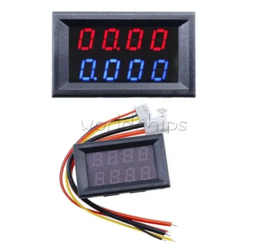 Voltímetro Amperímetro Corrente contínua 0-200V 100V 10A 3Bit/4 Bits Arduino COD-CP68  