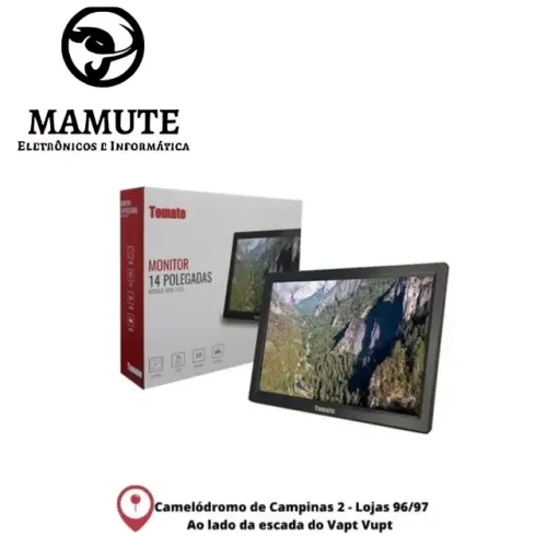 Monitor Tv Led 14 Polegadas Portátil Recarregável Bivolt