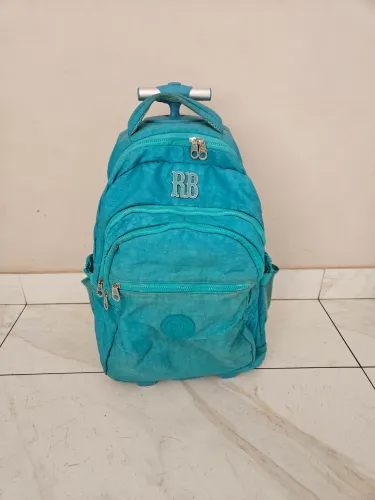 Mochila RB de rodinhas azul
