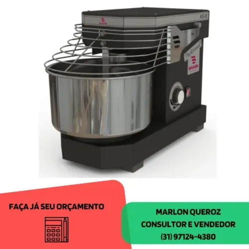 Amassadeira Espiral Basculante Braesi 5KG Novo
