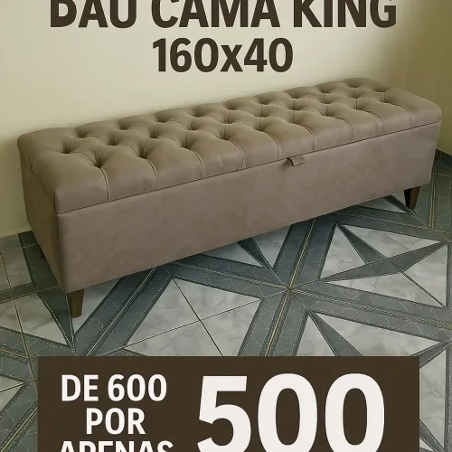 Bau Cama King 160x40 - De R$600 por R$500
