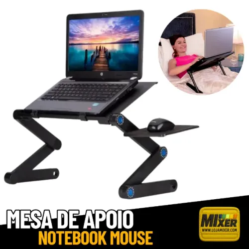 Suporte Articulado para Notebook com Mousepad Multiuso _ ES95