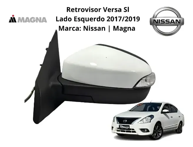 Retrovisor Nissan Versa Sl Elétrico 2017 2018 2019 Esquerdo