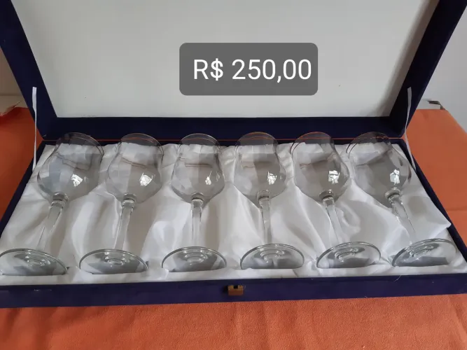 Jogo de taças de cristal - 6 peças