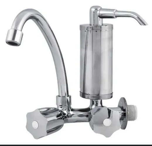 Torneira Cozinha Metal Cromado Bica Móvel com Filtro purificador de agua