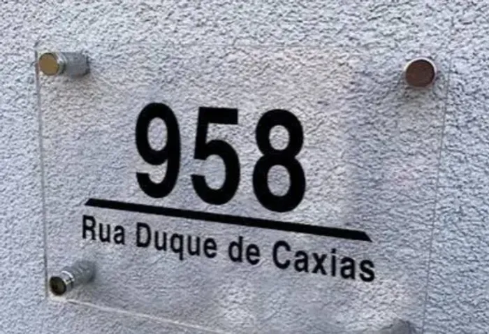 Placas de endereço de vidro