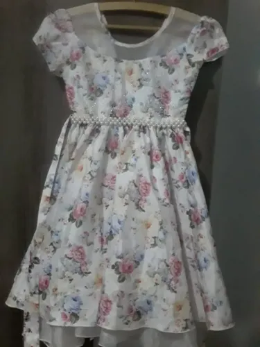 Vestido Infantil Estampado Floral 10 anos - Seminovo