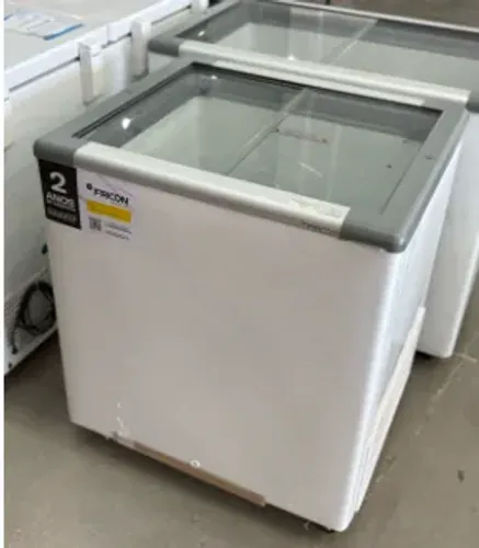 Freezer horizontal 216 litros tampa de vidro para congelados (alef)