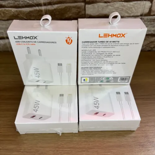 CARREGADOR TURBO 45W - ANDROID E IPHONE