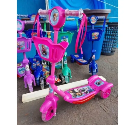 Patinete Infantil Frozen com Cesto novo