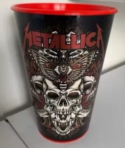 +m+ copo oficial do metallica south america awakes world wired tour 2022 - versão vermelho