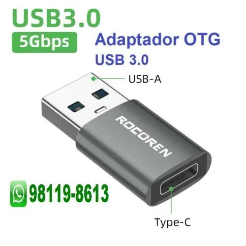 Adaptador conector usb OTG Tipo USB 3.0