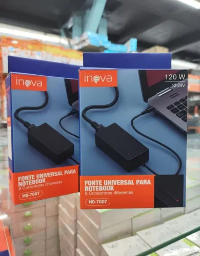 QUEIMÃO Fonte Universal para Notebook Inova - 120W