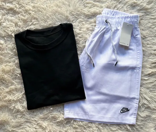 Conjunto Camisa Canelada e Shorts Brim Bolso