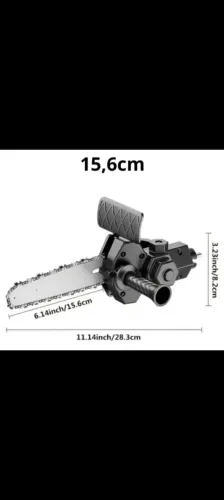Mini Motosserra Elétrica - 15,6cm para furadeira só 60 reais 