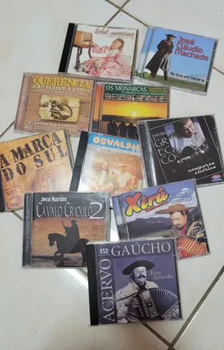 10 CDs (Originais) de músicas Gaúchas 
