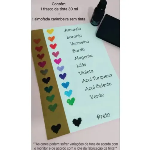 Kit Almofada Carimbeira + Tinta para Carimbo Magifix
