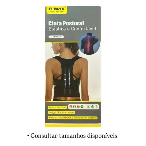 Lacrada Cinta Postural Elástica e Confortável Unissex B-MAX BM-F1464
