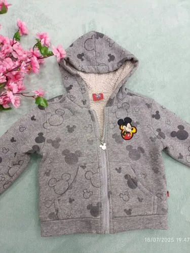 Casaco Mickey Infantil com Capuz - tamanho 2