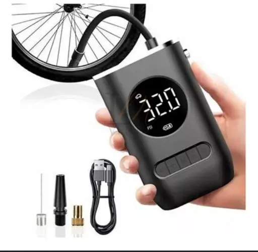 Bomba de Ar Digital Portátil para Bicicleta