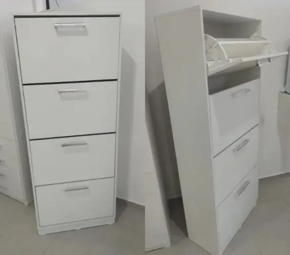 Sapateira  Basculante Branca - Organização e Estilo