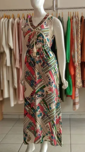 vestido longo viscose P
