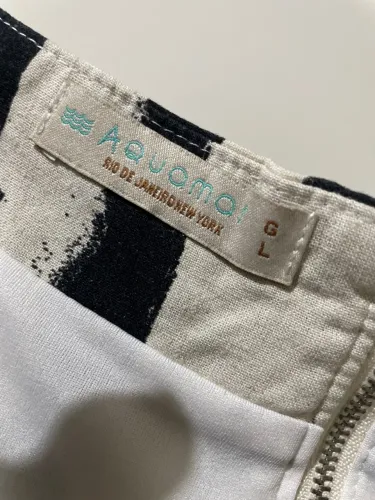 Cropped bege/preto Aquamar -Tamanho G