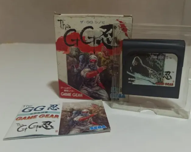 Jogo para Game Gear Shinobi GG, completo com caixa e manual, aceito cartão