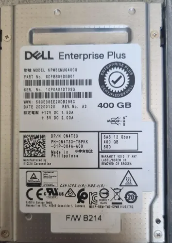 HD Ssd dell 400gb nvme sas 12gb Pn on4t33
