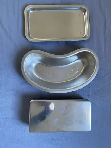 Kit 1 Cuba Rim inox 1 bandeja 1 Estojo