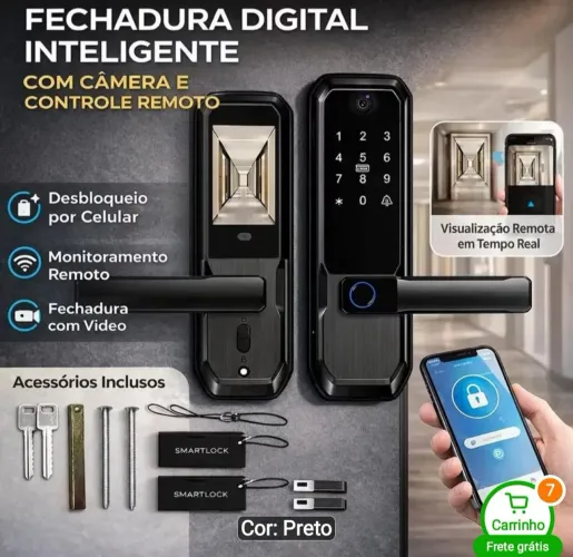 Fechadura eletronica com câmera.
