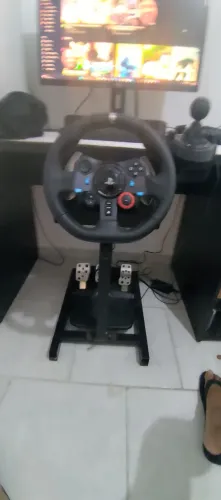 Volante lostec g29 com câmbio pedal e suporte