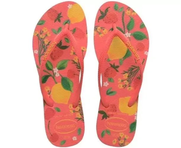 Chinelos Havaianas Slim Summer Bliss Coral Tropical