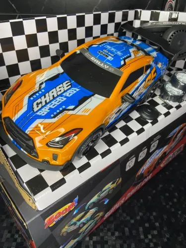 Chase Speed 201 - Laranja e Azul - Zoop Toys - Carrinho de Controle Remoto com Drift