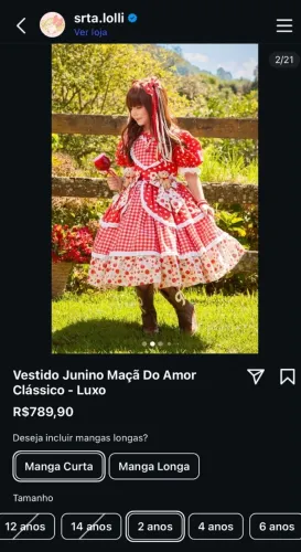 Vestido Junino São João Srta.Lolli 8 anos novo