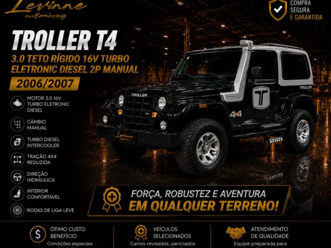 Troller T-4 4X4 3.0 TB Int. Cap. Rígida Diesel 2007