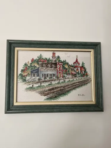 Quadro artesanal ponto de cruz 