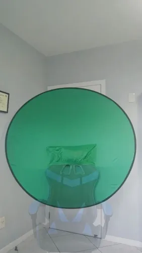 Fundo Verde e Azul Chromakey 2 em 1 Portátil 1,40m P/ Cadeira