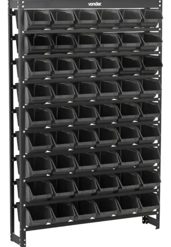 Estante Metálica C/gavetas Modelo Prático 54/5 Preto Vonder