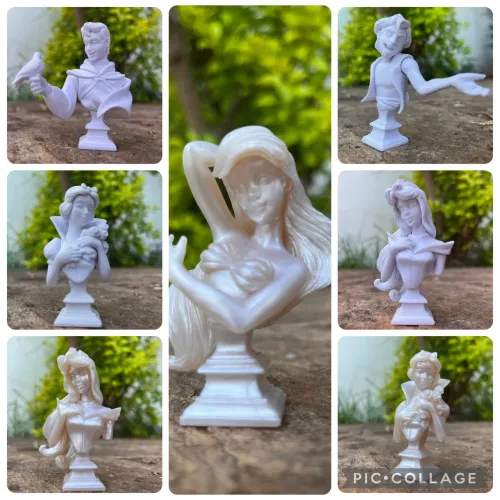 Miniaturas Gashapon de Personagens Disney - Coleção Bandai! Aladdin, Belle, Rapunzel