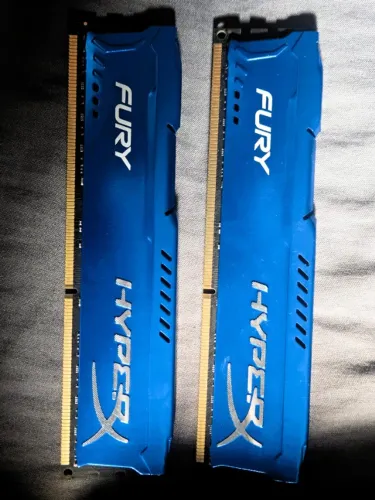 02 Memória Ram Kingston Fury HyperX DDR3 8GB Cada 1600 mhz