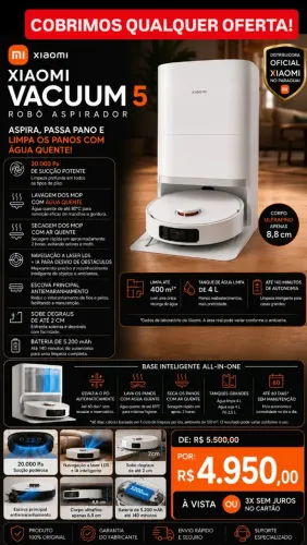 Robô Aspirador Xiaomi Vacuum 5