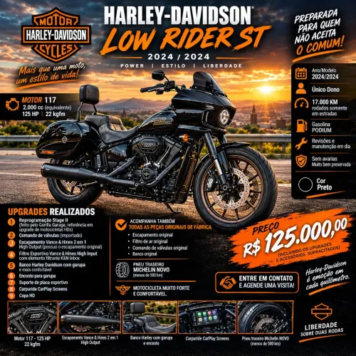 HARLEY-DAVIDSON LOW RIDER ST 2024 ? PREPARADA PARA IMPRESSIONAR!**
