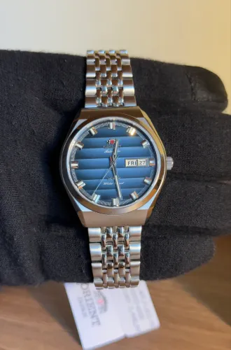 Orient 3 Estrelas Heritage Automático Azul YN6SS014 D1SX