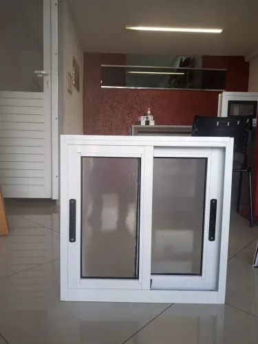Vitrô 2 folhas móveis linha suprema alumínio branco 60x60 