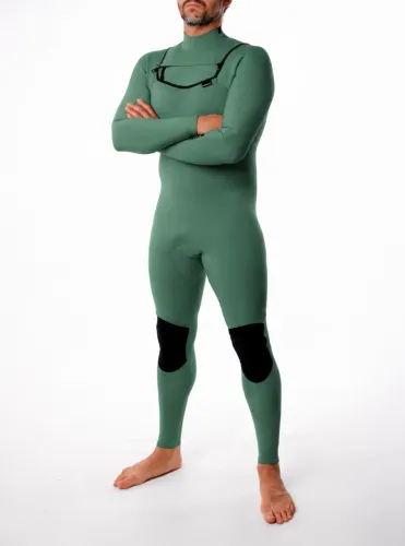 Long John JANGA FRONTLINE (Roupa de Borracha/Neoprene) 4/3mm Oliver Green