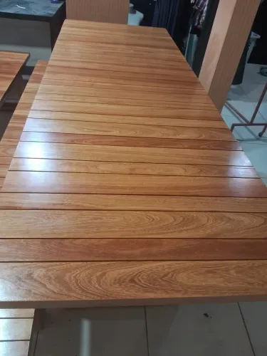 MESA EM JATOBÁ + BANCOS 2.50x90cm 
