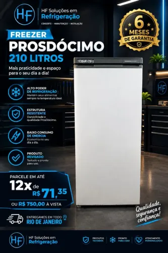 Freezer vertical 210 litros