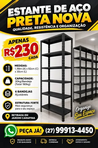 Estante de aço nova