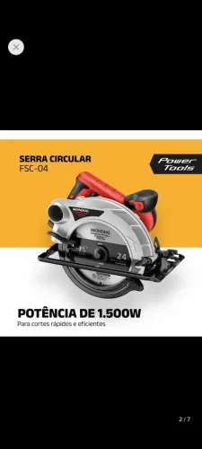 SERRA CIRCULAR MONDIAL PROFISSIONAL 1500 WATTS - R$ 349.00